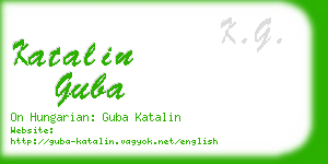 katalin guba business card